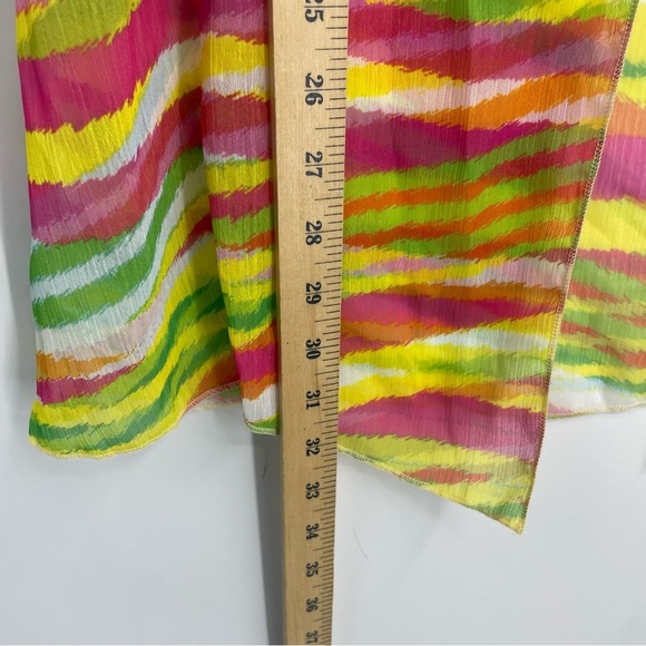 Becca By Rebecca Virtue Awaken Sheer Woven Tunic swim Cover-Up Multi Size XS-S - Picture 6 of 7